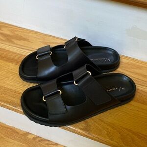Anthropologie black sandals -size 8